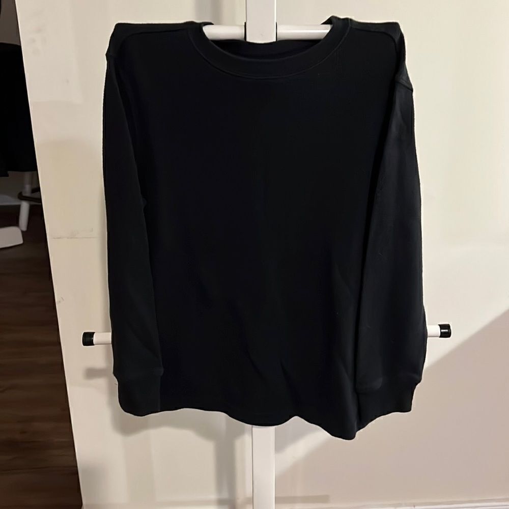 Crazy 8 black size medium (7/8) waffle weave long sleeved shirt.